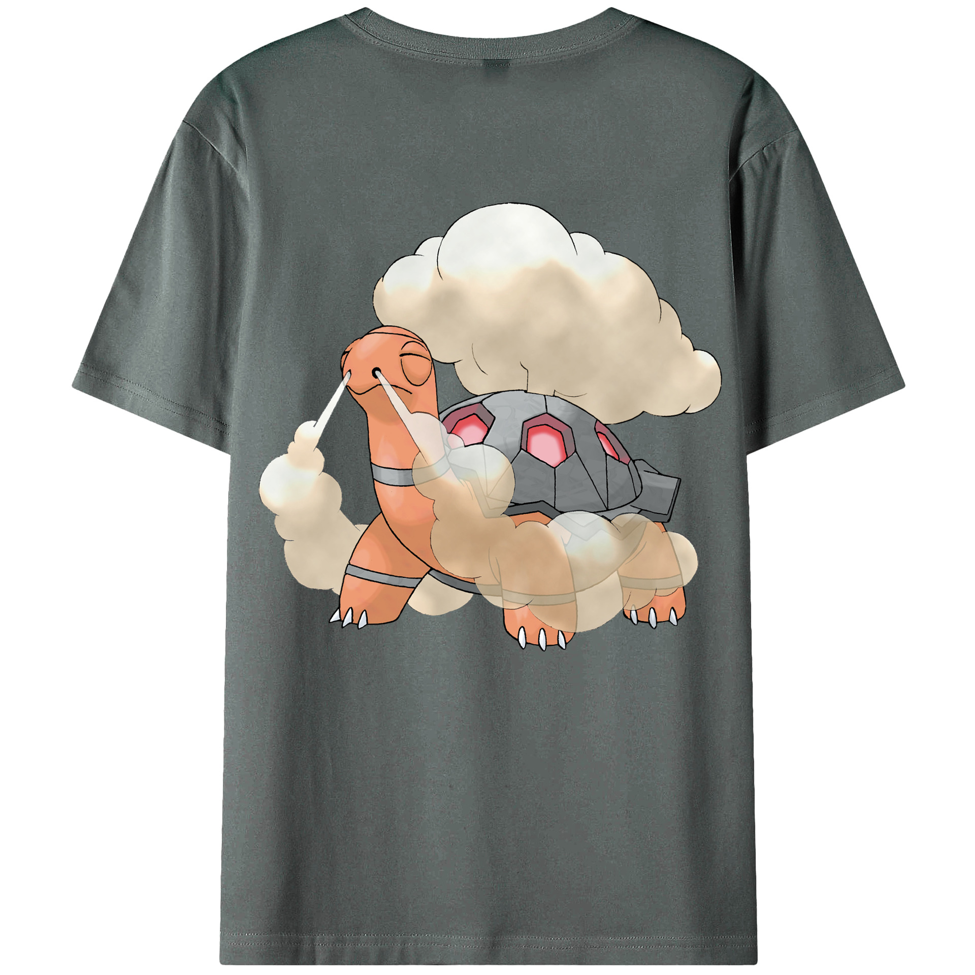（画像用） ポケットモンスター Pokémon 綿100％ メンズ半袖Tシャツ（バックプリント） 通気性